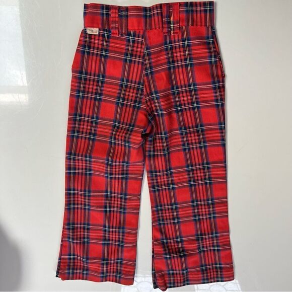 Retro Vintage 1970s JC Penny Tartan Plaid Flare Pants - Picture 5 of 11